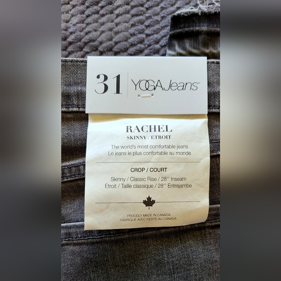 YOGAJEANS RACHEL SKINNY 31" NWT STEEL GREY JEANS - Picture 5 of 10